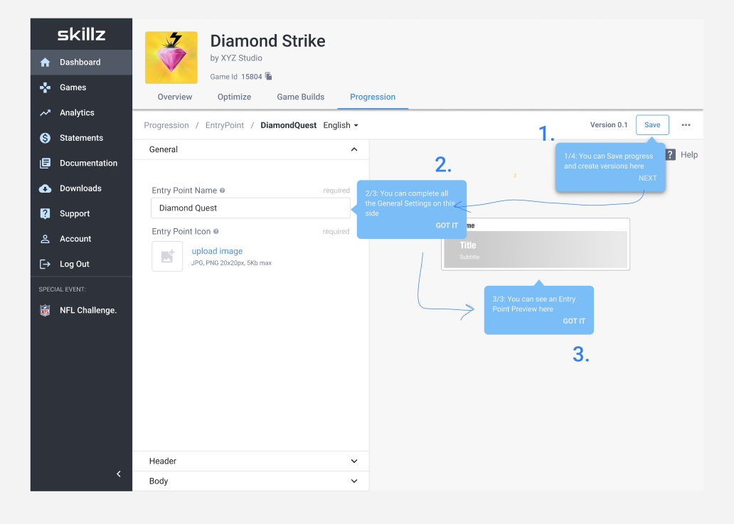 Every micro-copy explains status and defines next steps in simple and non-technical language.